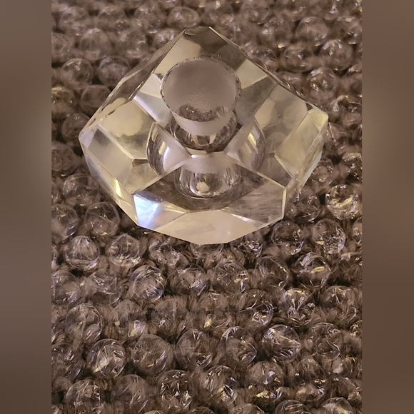 Vintage Crystal Multifaceted Perfume Bottle - Picture 5 of 6
